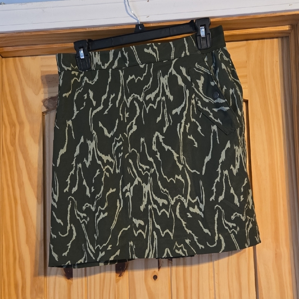 Athleta Green Athletic Shorts with Organic Camouflage